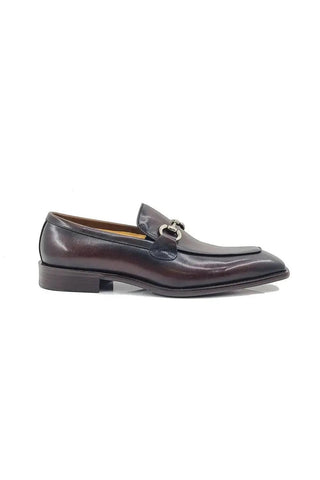 Carrucci KS509-28 Leather Horse-Bit Loafer
