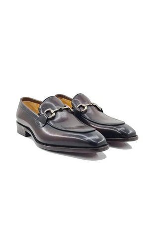 Carrucci KS509-28 Leather Horse-Bit Loafer