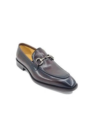 Carrucci KS509-28 Leather Horse-Bit Loafer