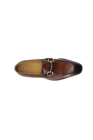 Carrucci KS509-28R Leather Horse-Bit Loafer