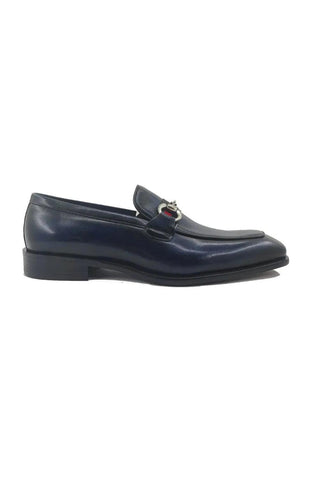 Carrucci KS509-28R Leather Horse-Bit Loafer