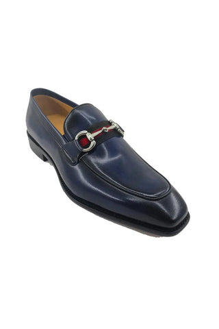Carrucci KS509-28R Leather Horse-Bit Loafer