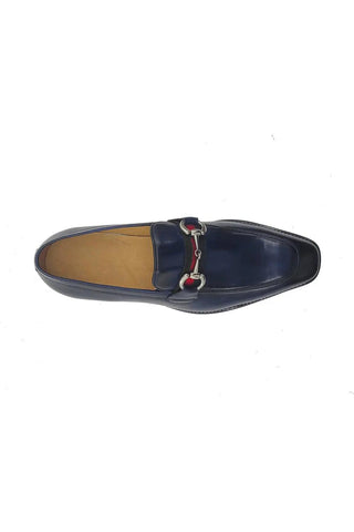 Carrucci KS509-28R Leather Horse-Bit Loafer