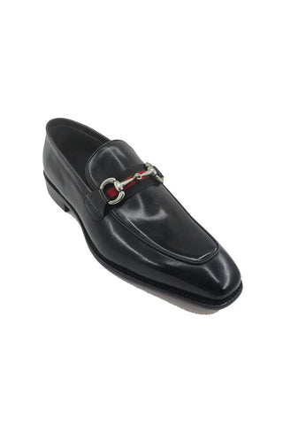 Carrucci KS509-28R Leather Horse-Bit Loafer