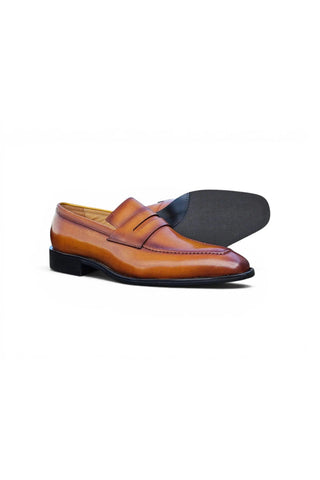 Carrucci KS509-32 Leather Penny Loafer-AmbrogioShoes