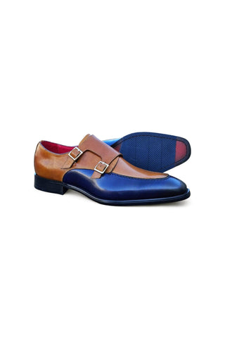Carrucci KS509-45T Leather Double Monk-Strap-AmbrogioShoes