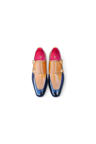 Carrucci KS509-45T Leather Double Monk-Strap-AmbrogioShoes