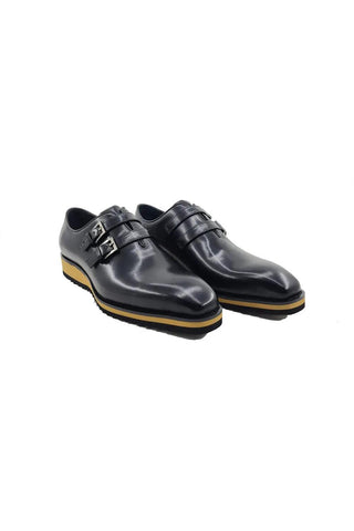 Carrucci KS515-30 Leather Double Monk-Strap-AmbrogioShoes
