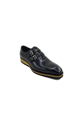 Carrucci KS515-30 Leather Double Monk-Strap-AmbrogioShoes