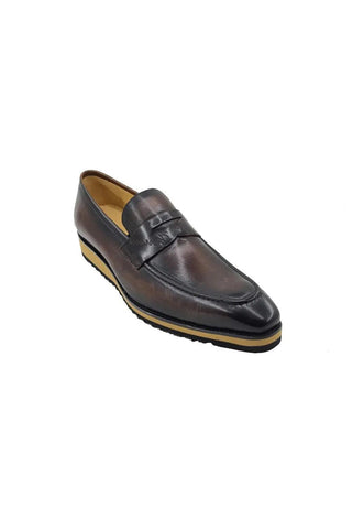Carrucci KS516-01 Leather Penny Loafer-AmbrogioShoes