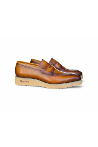 Carrucci KS518-03 Leather Penny Loafer-AmbrogioShoes