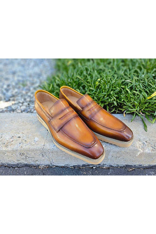 Carrucci KS518-03 Leather Penny Loafer-AmbrogioShoes