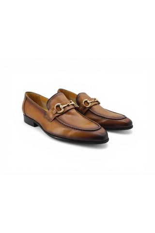 Carrucci KS525-601 Leather Horse-Bit Loafer-AmbrogioShoes