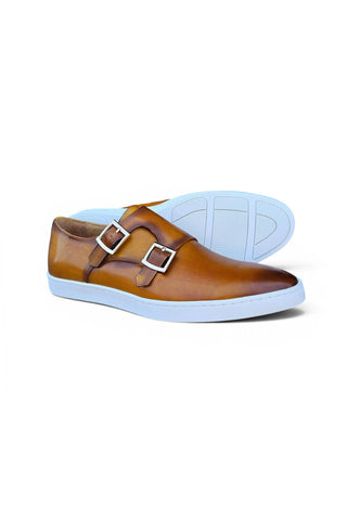 Carrucci KS529-03 Leather Double Monk-Strap