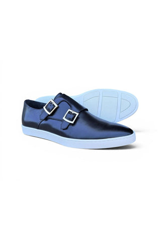 Carrucci KS529-03 Leather Double Monk-Strap