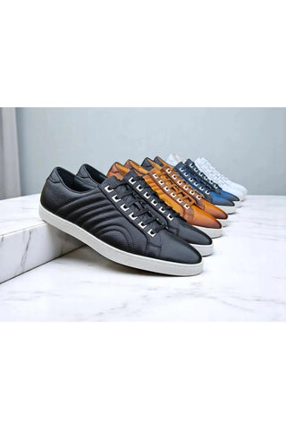 Carrucci KS529-35 Leather Sneaker-AmbrogioShoes