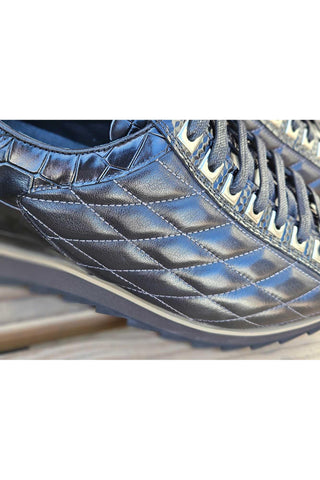 Carrucci KS626-02CE Embossed Leather Sneaker