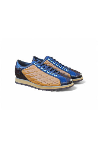 Carrucci KS626-02CE Embossed Leather Sneaker