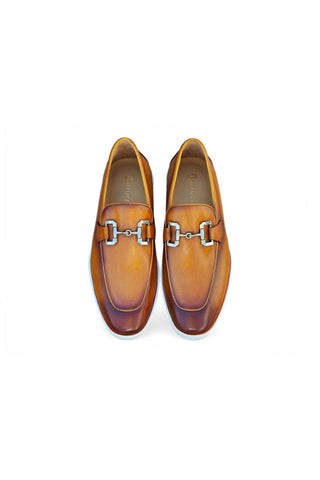 Carrucci KS660-01 Leather Horse-Bit Loafer