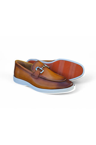 Carrucci KS660-01 Leather Horse-Bit Loafer