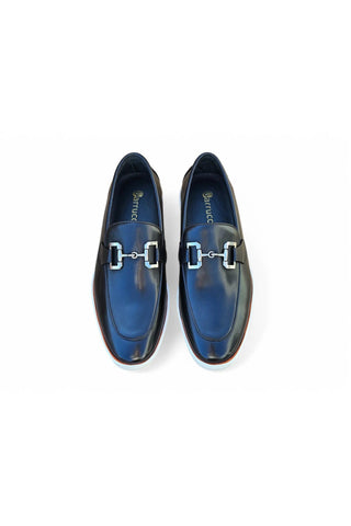 Carrucci KS660-01 Leather Horse-Bit Loafer