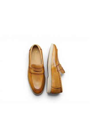 Carrucci KS715-02 Tumbled Leather Penny Loafer