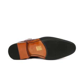 Carrucci Men's Shoes Basket Weave Leather Chelsea Boots (CAR1023)-AmbrogioShoes