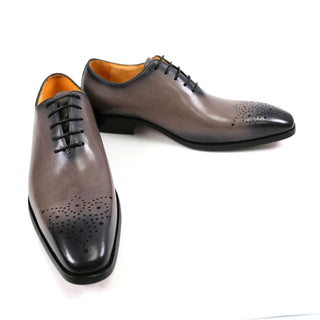 Carrucci Men's Shoes Calf-Skin Leather Burnished Whole cut Oxford (CAR1007)-AmbrogioShoes