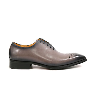 Carrucci Men's Shoes Calf-Skin Leather Burnished Whole cut Oxford (CAR1007)-AmbrogioShoes