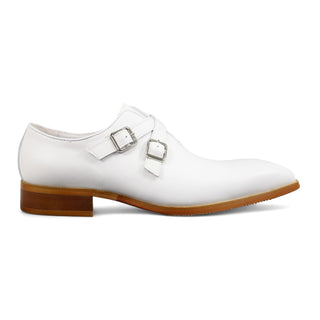 Carrucci Men's Shoes Calf-Skin Leather Whole cut Double Cross-Strap Loafer (CAR1005)-AmbrogioShoes