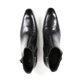 Carrucci Men's Shoes Python Print Buckle Boot(CAR1025)-AmbrogioShoes