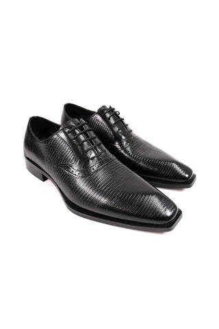 Carrucci Milano Lizard Embossed Leather Oxford (CAR1013)-AmbrogioShoes