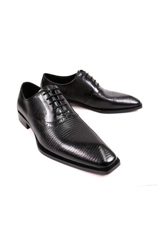 Carrucci Milano Lizard Embossed Leather Oxford (CAR1013)-AmbrogioShoes