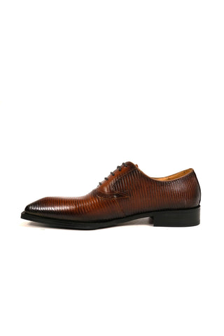 Carrucci Milano Lizard Print Leather Oxford (CAR1013)-AmbrogioShoes