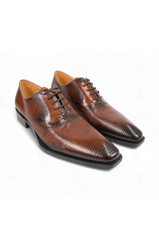 Carrucci Milano Lizard Print Leather Oxford (CAR1013)-AmbrogioShoes