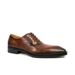 Carrucci Milano Men's Shoes Lizard Print Leather Oxford (CAR1013)-AmbrogioShoes