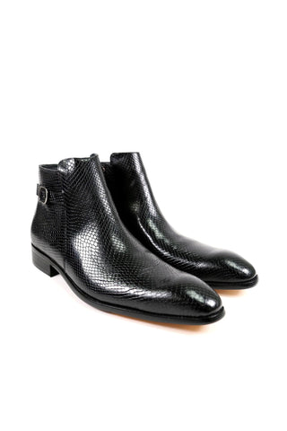 Carrucci Python Print Buckle Boot(CAR1025)-AmbrogioShoes