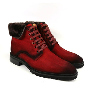 Carrucci Suede / Faux Shearling Rugged Combat Boot-AmbrogioShoes