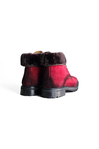 Carrucci Suede / Faux Shearling Rugged Combat Boot-AmbrogioShoes