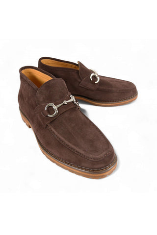 Carrucci Suede Horsebit Ankle Boot (CAR1011)-AmbrogioShoes