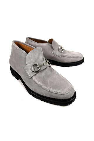 Carrucci Suede Horsebit Ankle Boot (CAR1011)-AmbrogioShoes
