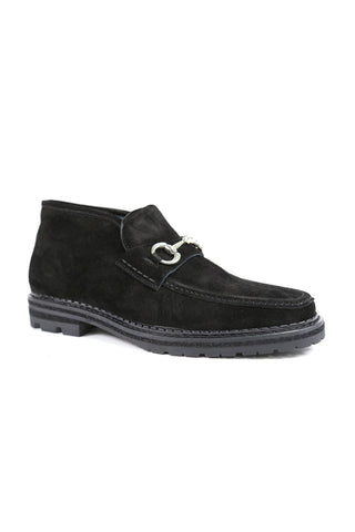 Carrucci Suede Horsebit Ankle Boot (CAR1011)-AmbrogioShoes