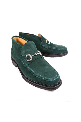 Carrucci Suede Horsebit Ankle Boot (CAR1011)-AmbrogioShoes