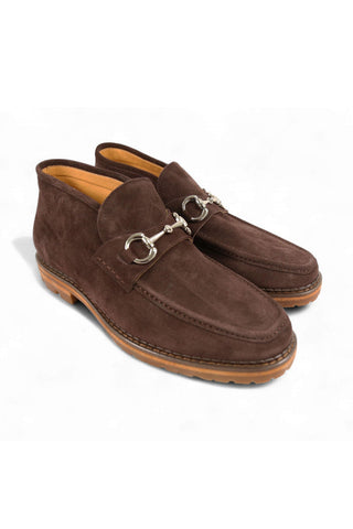 Carrucci Suede Horsebit Ankle Boot (CAR1011)-AmbrogioShoes