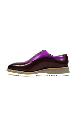 Carrucci Two-Tone Calf-Skin Leather Lightweight Whole cut Oxford (CAR1008)-AmbrogioShoes