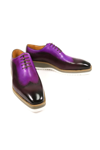 Carrucci Two-Tone Calf-Skin Leather Lightweight Whole cut Oxford (CAR1008)-AmbrogioShoes