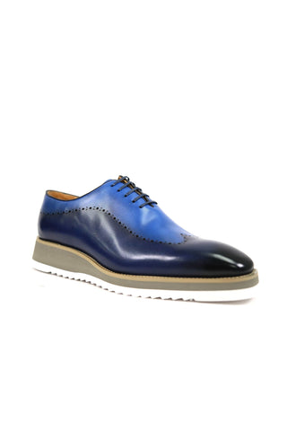 Carrucci Two-Tone Calf-Skin Leather Lightweight Whole cut Oxford (CAR1008)-AmbrogioShoes