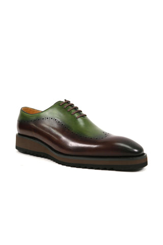 Carrucci Two-Tone Calf-Skin Leather Lightweight Whole cut Oxford (CAR1008)-AmbrogioShoes