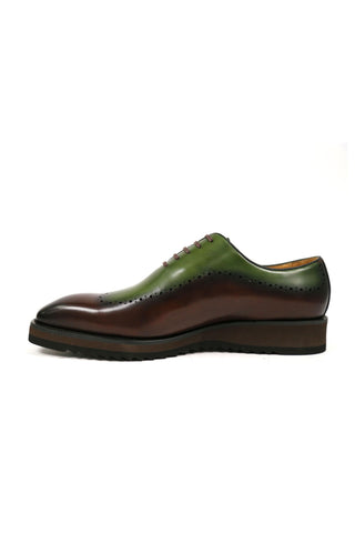 Carrucci Two-Tone Calf-Skin Leather Lightweight Whole cut Oxford (CAR1008)-AmbrogioShoes