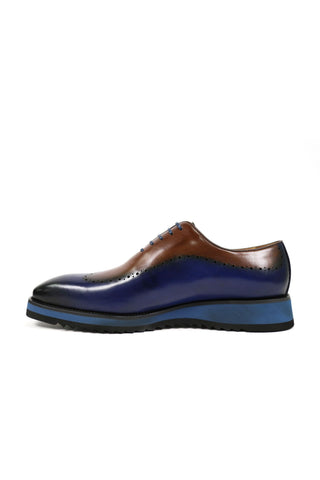 Carrucci Two-Tone Calf-Skin Leather Lightweight Whole cut Oxford (CAR1008)-AmbrogioShoes